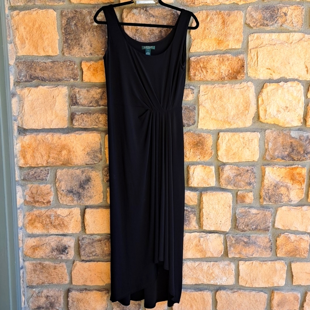 Elegant Ralph Lauren black knit dress